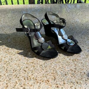 Alfani Black & Silver Wedge Shoes